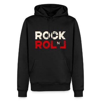 Rock 'N' Roll - Sweat à capuche Premium bio Homme - noir - Devant - Nico (187cm)