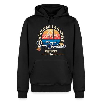 Vaucluse Paradise PERNES LES FONTAINES - Sweat à capuche Premium bio Homme - noir - Devant - Nico (187cm)