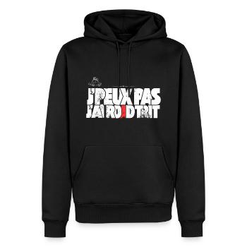 J'peux pas j'ai Road Trip - Sweat à capuche Premium bio Homme - noir - Devant - Nico (187cm)