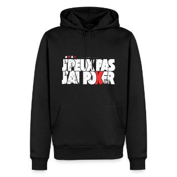 J'peux pas j'ai Poker - Sweat à capuche Premium bio Homme - noir - Devant - Nico (187cm)