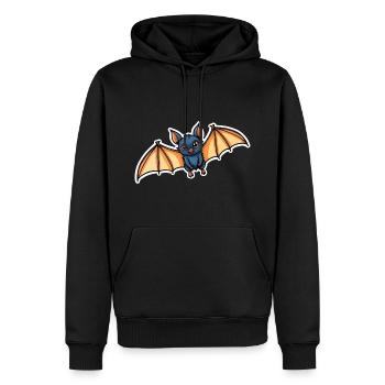 Fledermaus Neo Traditional - Männer Premium Bio Hoodie - Schwarz - Vorne - Nico (187cm)