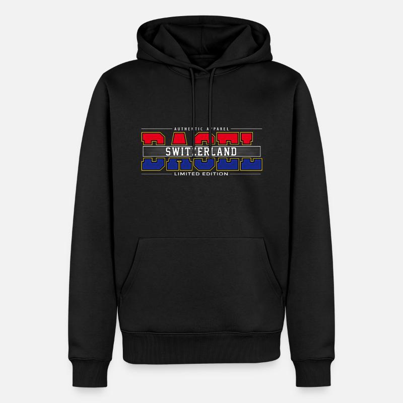 BÂLE - Sweat à capuche Premium bio Homme - noir