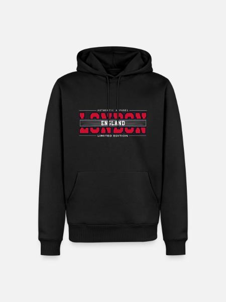 London - Men’s Premium Organic Hoodie - black