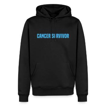 Cancer Survivor - Männer Premium Bio Hoodie - Schwarz - Vorne - Nico (187cm)