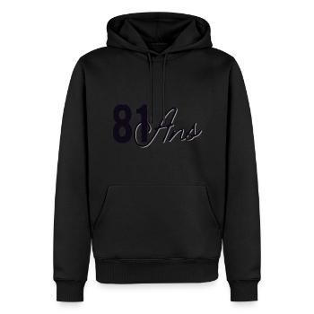 81 Ans - Sweat à capuche Premium bio Homme - noir - Devant - Nico (187cm)