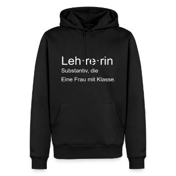 Lehrerin - Männer Premium Bio Hoodie - Schwarz - Vorne - Nico (187cm)