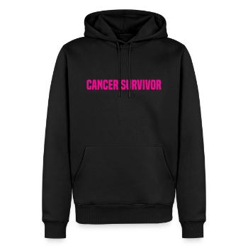 Cancer Survivor - Männer Premium Bio Hoodie - Schwarz - Vorne - Nico (187cm)