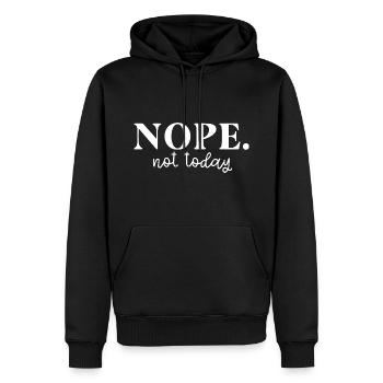 Énoncé d’attitude Nope Not Today - Sweat à capuche Premium bio Homme - noir - Devant - Nico (187cm)