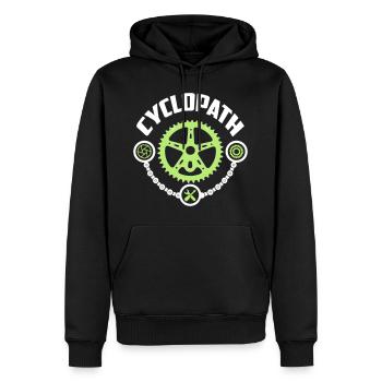 cyclopath-cycle - Männer Premium Bio Hoodie - Schwarz - Vorne - Nico (187cm)