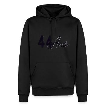 44 Ans - Sweat à capuche Premium bio Homme - noir - Devant - Nico (187cm)