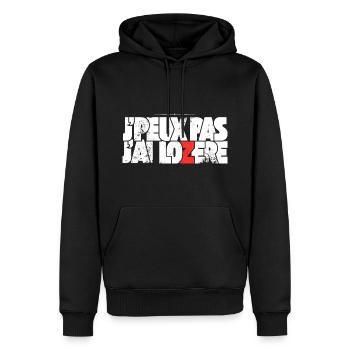 J'peux pas j'ai Lozère - Sweat à capuche Premium bio Homme - noir - Devant - Nico (187cm)