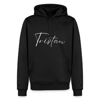 Tristan Name mit T Jungenname Geburt Baby Shower - Männer Premium Bio Hoodie - Schwarz - Vorne - Nico (187cm)