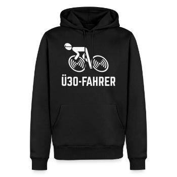 Ü30-Fahrer (Rennradfahrer / Rennrad / Fahrrad / W) - Männer Premium Bio Hoodie - Schwarz - Vorne - Nico (187cm)