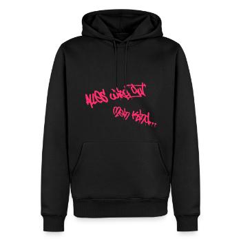Alles wird gut mein Kind. Die Zukunft ist Pink - Männer Premium Bio Hoodie - Schwarz - Vorne - Nico (187cm)