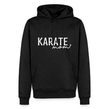 Karaté Maman Fille Mère Amateur de sport - Sweat à capuche Premium bio Homme - noir - Devant - Nico (187cm)