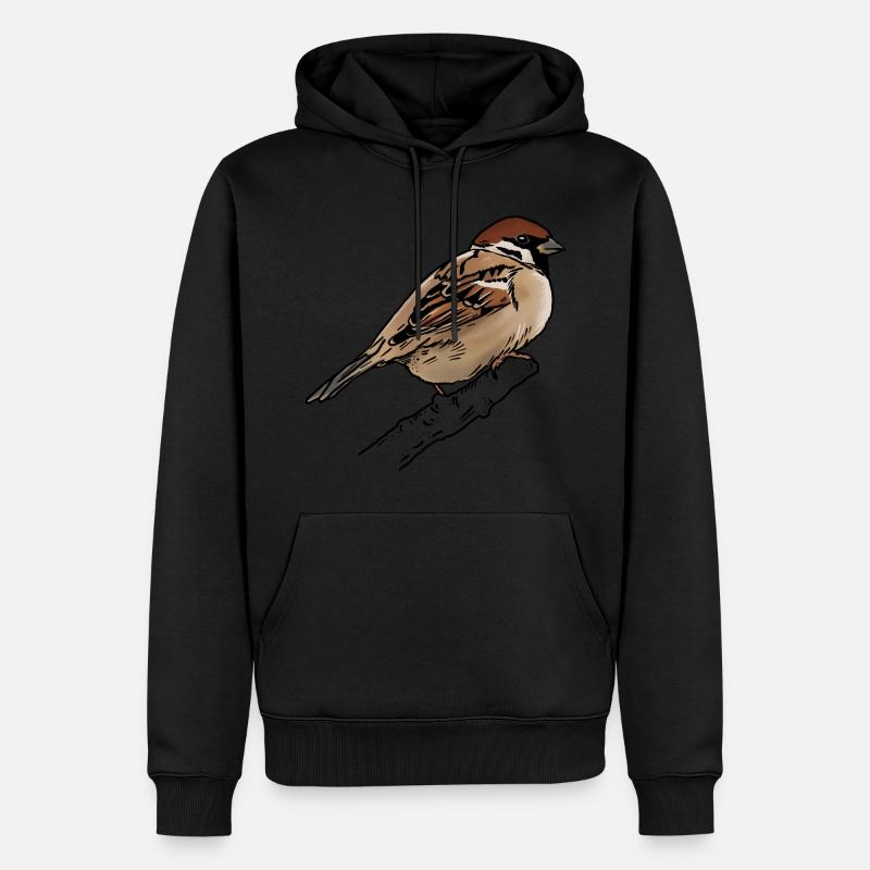 Moineau - Moineau - Sweat à capuche Premium bio Homme - noir