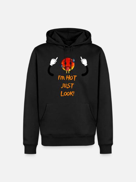 Je suis chaud, regarde juste - Sweat à capuche Premium bio Homme - noir