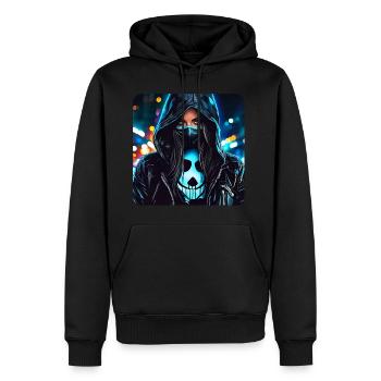 Fille Cybergoth Cool - Sweat à capuche Premium bio Homme - noir - Devant - Nico (187cm)