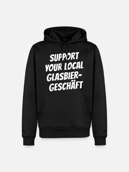 Glasbiergeschäft - Männer Premium Bio Hoodie - Schwarz