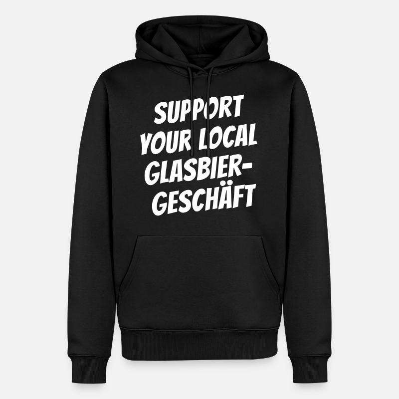 Glasbiergeschäft - Männer Premium Bio Hoodie - Schwarz