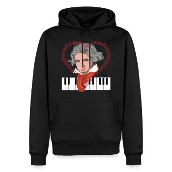 I love Beethoven composer pianist classical - Men’s Premium Organic Hoodie - black - Front - Nico (187cm)