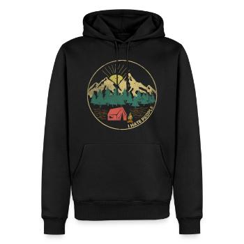 Je déteste les gens - Je déteste les gens - Sweat à capuche Premium bio Homme - noir - Devant - Nico (187cm)
