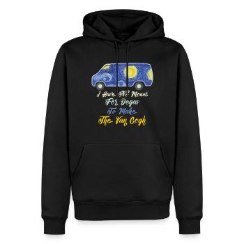 Je n'ai pas de Monet pour les Degas pour faire le Van Gogh - Sweat à capuche Premium bio Homme - noir - Devant - Nico (187cm)