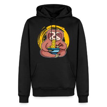Ramen Life Motiv Faultier Motiv Shirt Ramen Noodle - Männer Premium Bio Hoodie - Schwarz - Vorne - Nico (187cm)