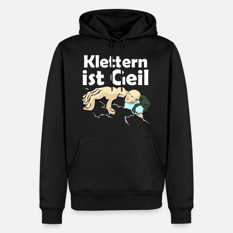L'escalade est cool | montée - Sweat à capuche Premium bio Homme - noir