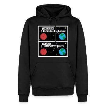 Mars ich bin nass Geschenk - Männer Premium Bio Hoodie - Schwarz - Vorne - Nico (187cm)