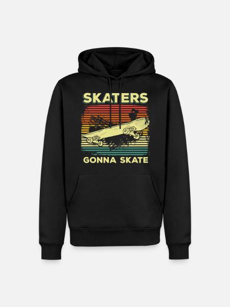 Skaters skatebaord - Sweat à capuche Premium bio Homme - noir