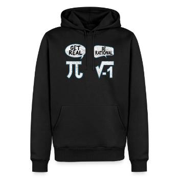 Math teacher Pi Mathematics Math mathematical - Men’s Premium Organic Hoodie - black - Front - Nico (187cm)