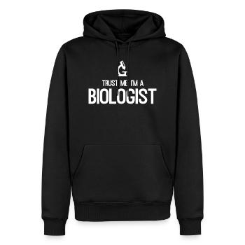 biologist - Men’s Premium Organic Hoodie - black - Front - Nico (187cm)