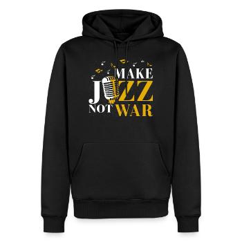 Musique jazz - Sweat à capuche Premium bio Homme - noir - Devant - Nico (187cm)