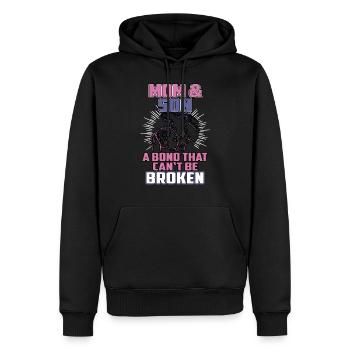 Mutter und Sohn Mama Kind Mutterliebe Mom - Männer Premium Bio Hoodie - Schwarz - Vorne - Nico (187cm)