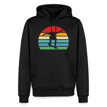 Skate Skateboard Retro Skater Vintage Skateboarder - Männer Premium Bio Hoodie - Schwarz - Vorne - Nico (187cm)