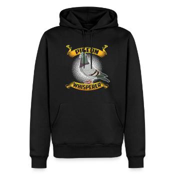 Cadeau drôle d'amateur pigeon pigeon pigeon - Sweat à capuche Premium bio Homme - noir - Devant - Nico (187cm)