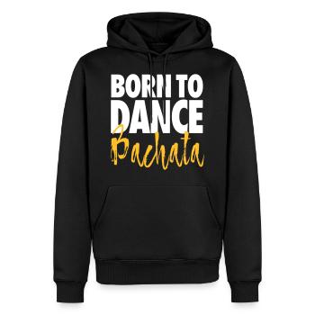 Born To Dance Bachata - Bachata Shirt - Männer Premium Bio Hoodie - Schwarz - Vorne - Nico (187cm)
