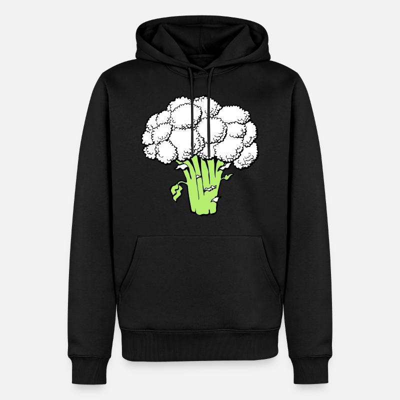 Brokkoli - Männer Premium Bio Hoodie - Schwarz