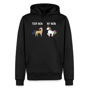 Licorne Licorne Drôle Animaux Maman Cheval - Sweat à capuche Premium bio Homme - noir - Devant - Nico (187cm)