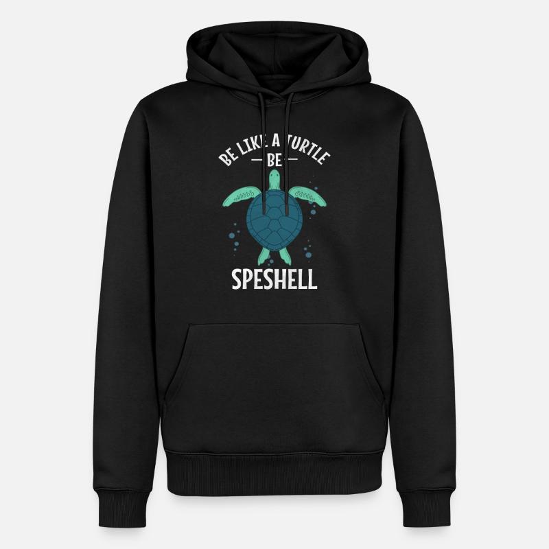 tortue - Sweat à capuche Premium bio Homme - noir