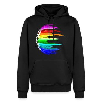 égaliseur hardstyle - Sweat à capuche Premium bio Homme - noir - Devant - Nico (187cm)
