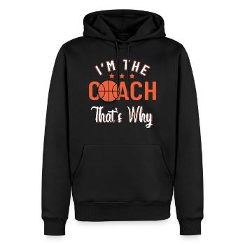Basketball Trainer Coach - Männer Premium Bio Hoodie - Schwarz - Vorne - Nico (187cm)