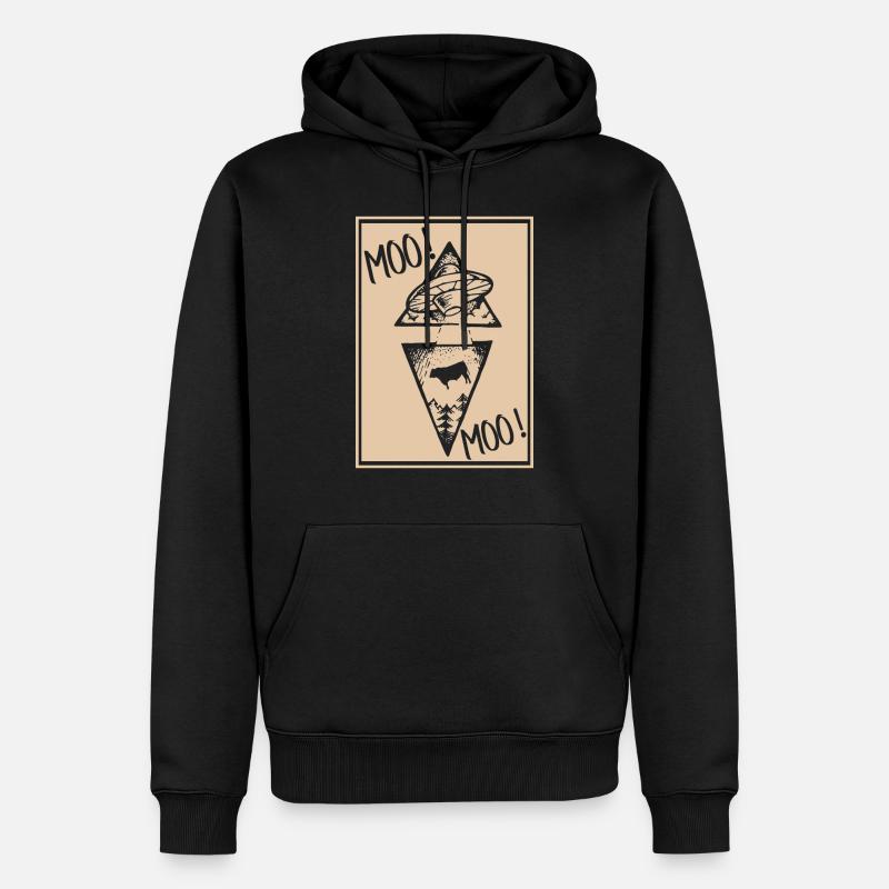 Vaches vaches - Sweat à capuche Premium bio Homme - noir