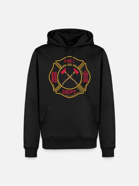 Groupe de pompiers pompiers - Sweat à capuche Premium bio Homme - noir