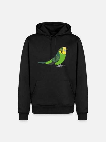Bird budgerigar - Men’s Premium Organic Hoodie - black