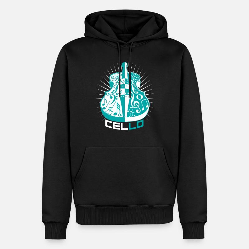 Violoncelle - Sweat à capuche Premium bio Homme - noir