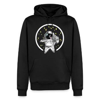 Astronaut space travel - Men’s Premium Organic Hoodie - black - Front - Nico (187cm)