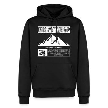Misanthrop - Aus Liebe zur Natur - Männer Premium Bio Hoodie - Schwarz - Vorne - Nico (187cm)