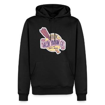 Hexen besen Salem Retro Logo lustiger Spruch - Männer Premium Bio Hoodie - Schwarz - Vorne - Nico (187cm)